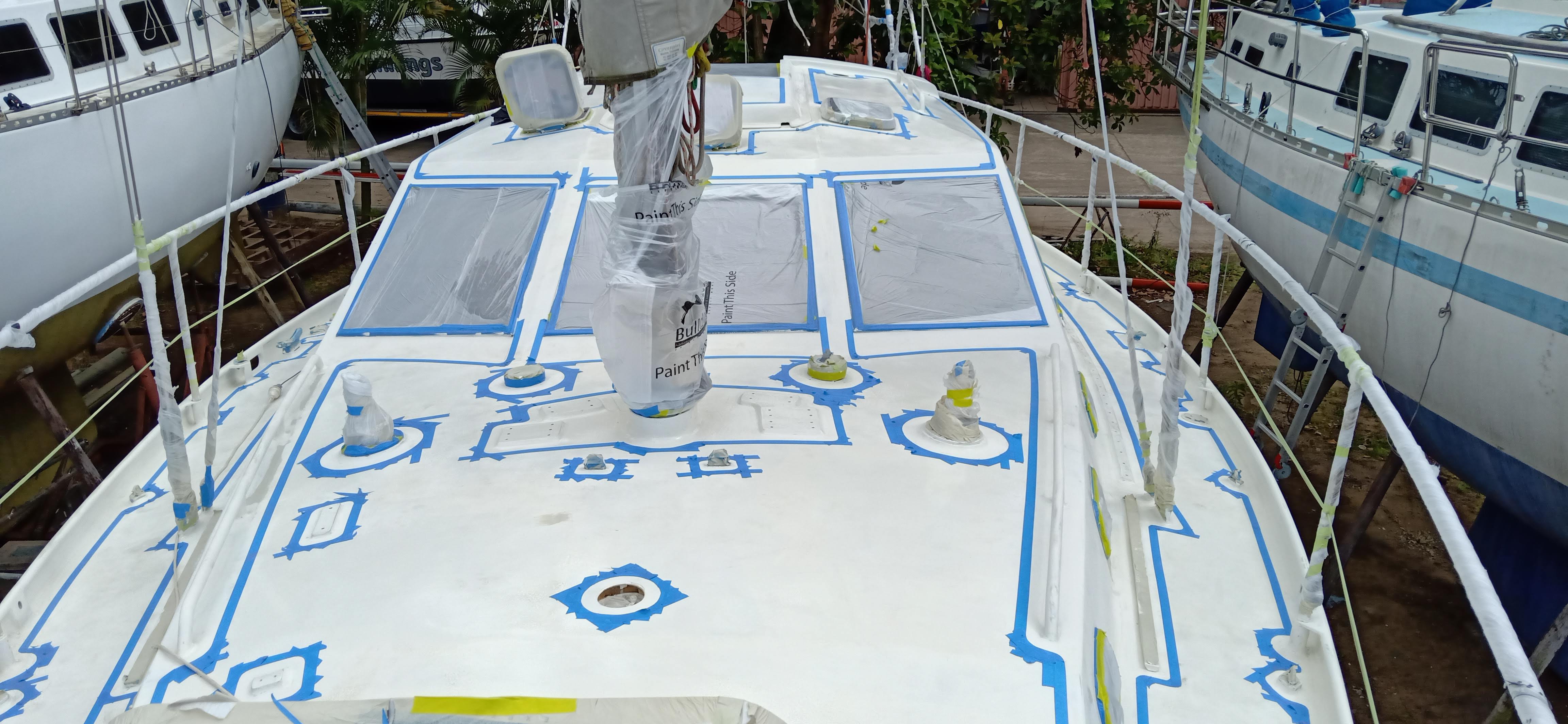 Anjea being painted.