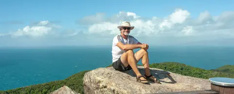 Dave at the Summit of Fitzroy island.