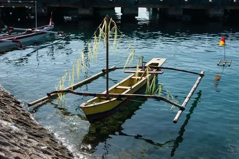 Race boat. One of the racing boats at the welcoming ceremony