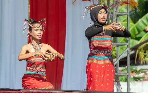 Indiginous Dancers. At the welcoming ceremony in Halabahi