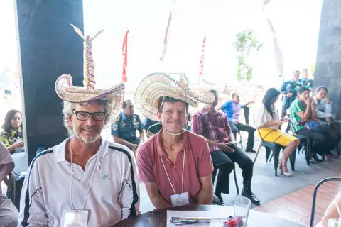 Roti Hats.. Some people can wear them, but not these two!