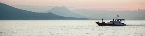 View from Lamakera. Volcanos are everywhere