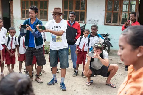 Our guide, Redy, took more photos than us. Cameras are everywhere