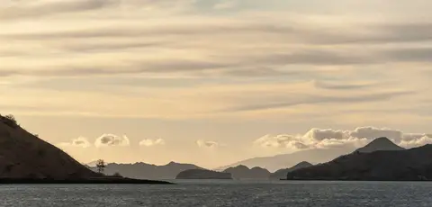Sunset over Lehok Ginggo.. Looking West over Komodo Island