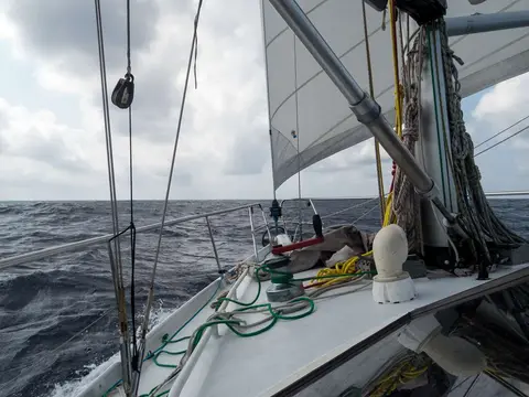 Sailing across the Equator.