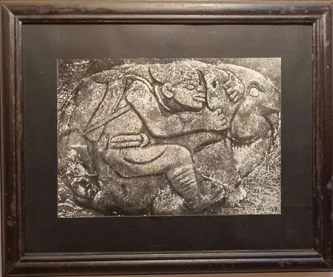 Prehistoric Relief. I think it is a rubbing from an ancient stone carving