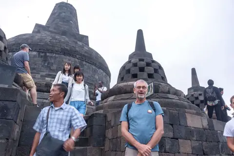Me at Borodudur. Taken by Joy.