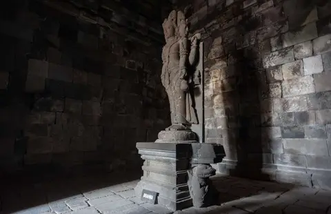 Brahma, The Creator. One of the three Trimurti, each of whom has a large temple.