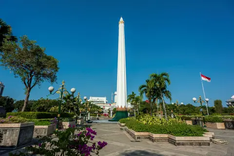 The Heroes Monument Surabaya. There is a museum under the monument.