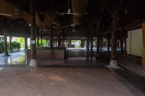 The yoga pavillion. The only use I've ever seen for this area is morning yoga.
