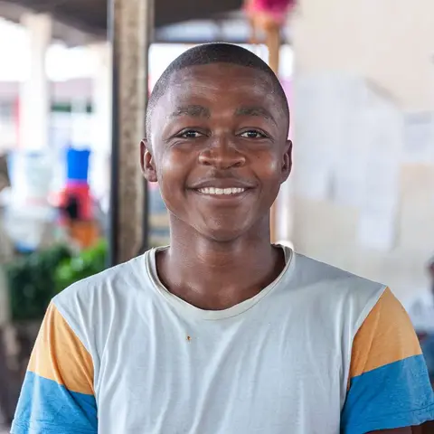 Young Stallholder. At the market