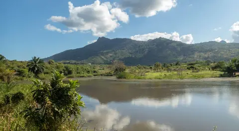 Mabanyani Reservoir with East Usambara Hills