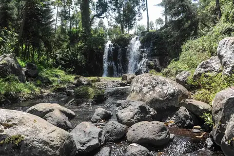 Waterfall. One of several waterfalls.