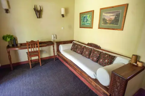 Setee in my Villa. The lodge is beautifully furnished.