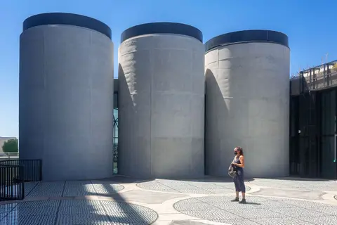 Merel Outside Zeitz MOCCA. The Museum Of Contemporary Art is housed in a re-architected set of silos.