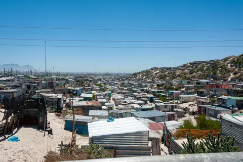 The Flats. Most of Cape Town's population live here