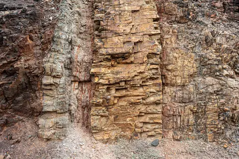Geologic Profile. The mix of rocks and soils is amazing.