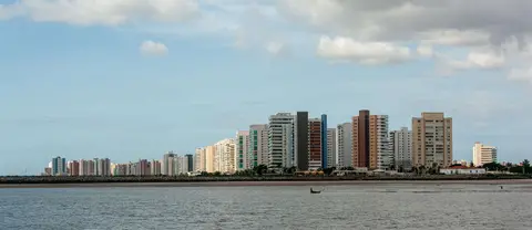 View from our first anchorage. The upmarket end of 'new' Sao Luis.