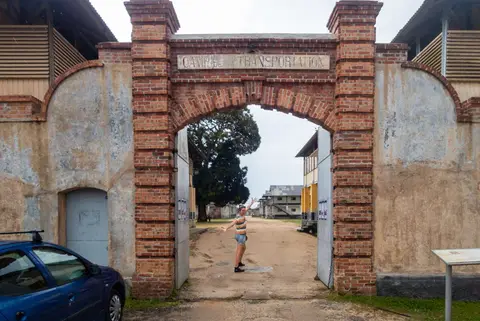 The Main Entrance. Thousands of French convicts passed through these gates to the Saint Laurent Transportation Camp on their way to Illes du Salut.