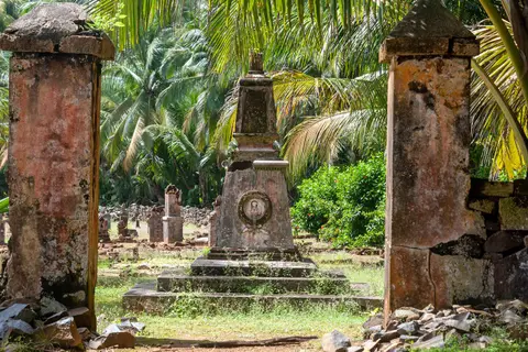 Cemetery for the Good. Only the warders and administrators got a plot in the cemetery; the convicts were thrown to the sharks. There were reputed to be a LOT of sharks.
