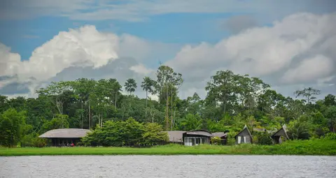 River House. Interesting architecture along the Suriname River.