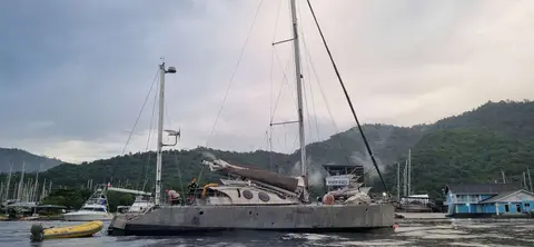 Unusual Yacht. I love yachts that bend the rules. Not sure about that mizen though.
