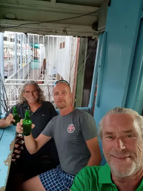 Celebratory Drinks. With Wim and Yayo