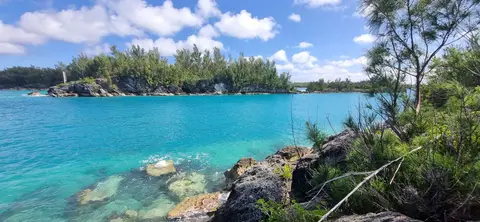 The Cut. All ships must pass thru this narrow channel to enter the Bermuda Lagoon.