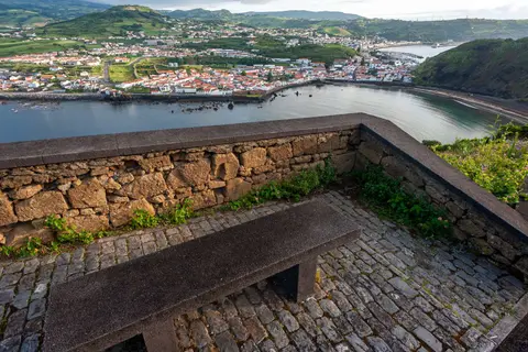 Horta Township . Porto Pim in the foreground.