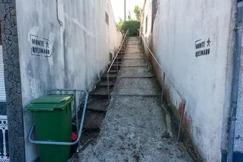 Stairway.... ... to the top of the hill overlooking the whaling station and the town of Horta