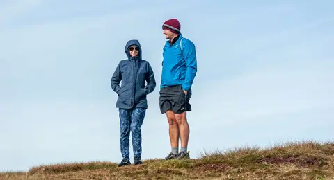Helen and Mark. It was several degrees colder at the top of the mountain and a brisk breeze made it seem even colder.