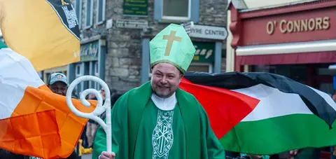 St Patrick. Replaced the snakes with Christians.