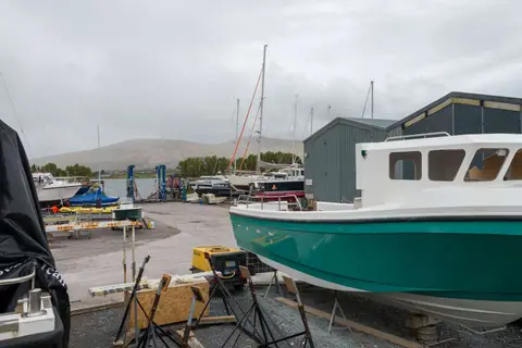 Murphy's Boatyard. A horrible home. Boatyards are not designed for humans.