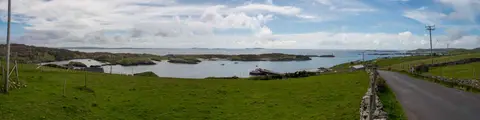Panorama of the Inishbofin Harbour