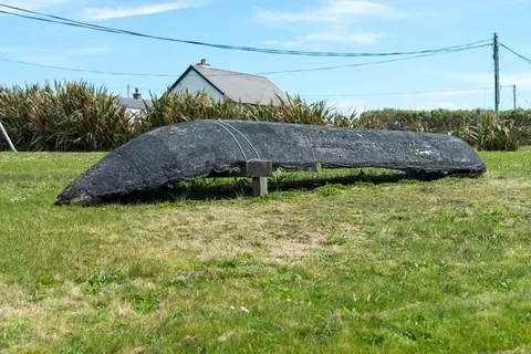 Traditional Currach. They were very light rowboats covered in hides.
