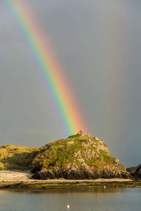 Rainbow. The pot of gold is just the other side of that rock...