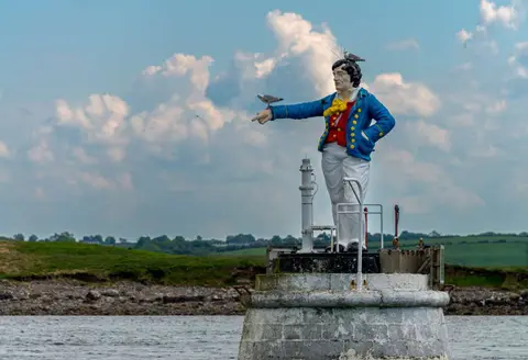 The Metal Man. Channel Marker at the entrance to Sligo Harbour