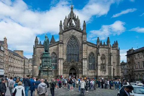 St Giles Exterior. Originally built over 900 years ago, the church has been central to Scottish history.