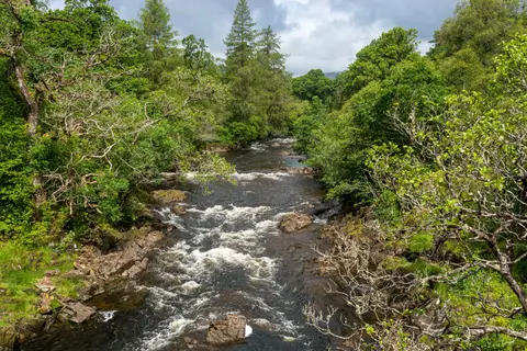 Water Everywhere. There is even a hydroelectric scheme to power the estate.