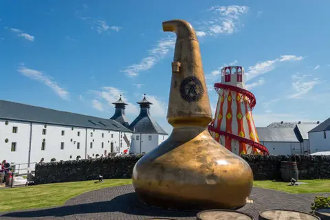 Ardbeg Distillery. Open day had a slippery slide, tight rope, hoop tossing, coconut gallery and of course whiskey tasting.