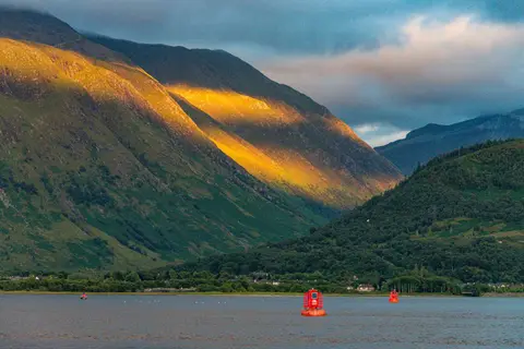 Light on the Hills. Evening light on Ben Nevis from Corpach