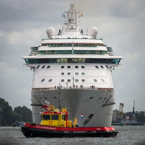 Small Cruise Ship. Only 172m long.