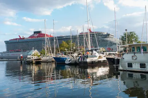 Big Cruise Ship. They are going to ban them from the city center soon.