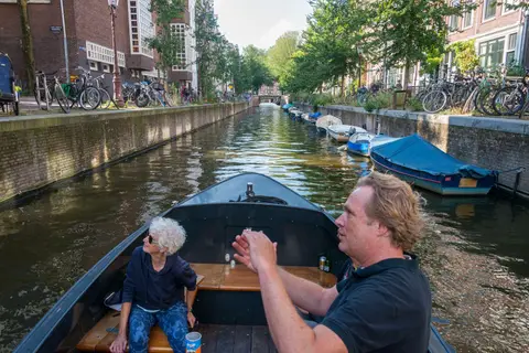 Helen and Marnix. Marnix is our skipper, transport and extraordinary guide.