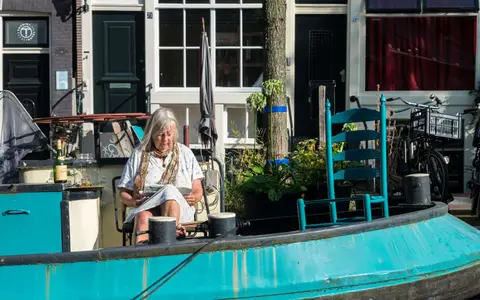 1960's Hippie. At home on the water.