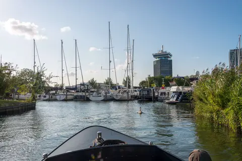 Sixhaven Marina. Boats are packed tight and rafted up 3-deep at night.
