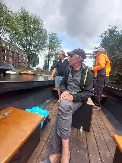 Marnix ,Hugo and Me. Helen snapped this on our canal tour